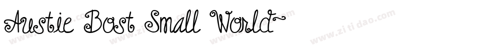 Austie Bost Small World字体转换